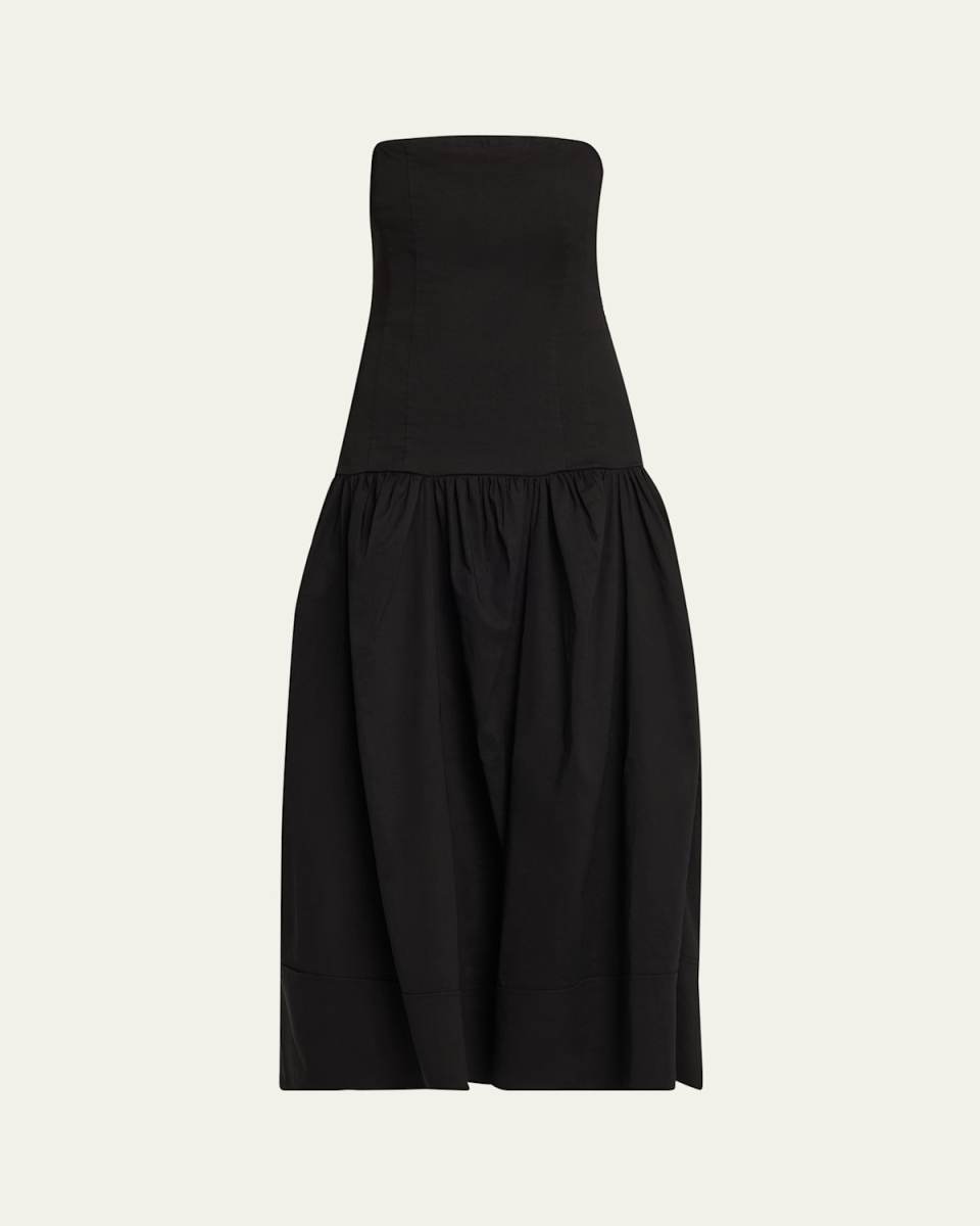 June Strapless Drop-Waist Dress